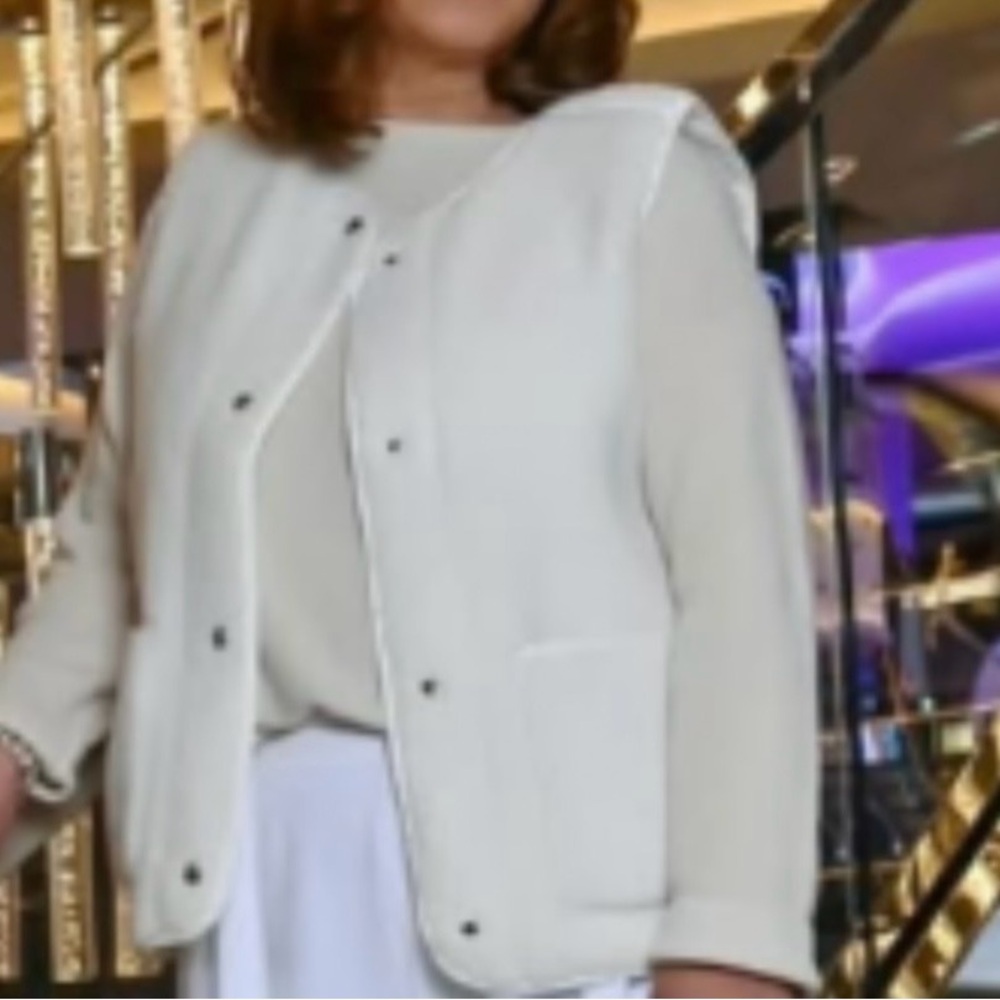 Elegant Cream Women's Jacket, wore once.